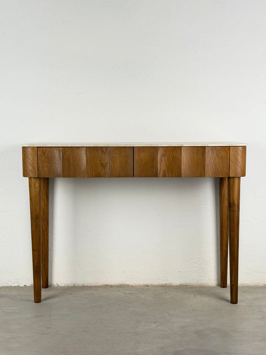 FORME Exclusive Ashwood & Travertine Console, Contemporary Design Consoles