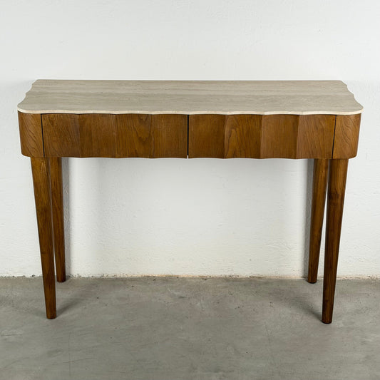 FORME Exclusive Ashwood & Travertine Console, Contemporary Design Consoles