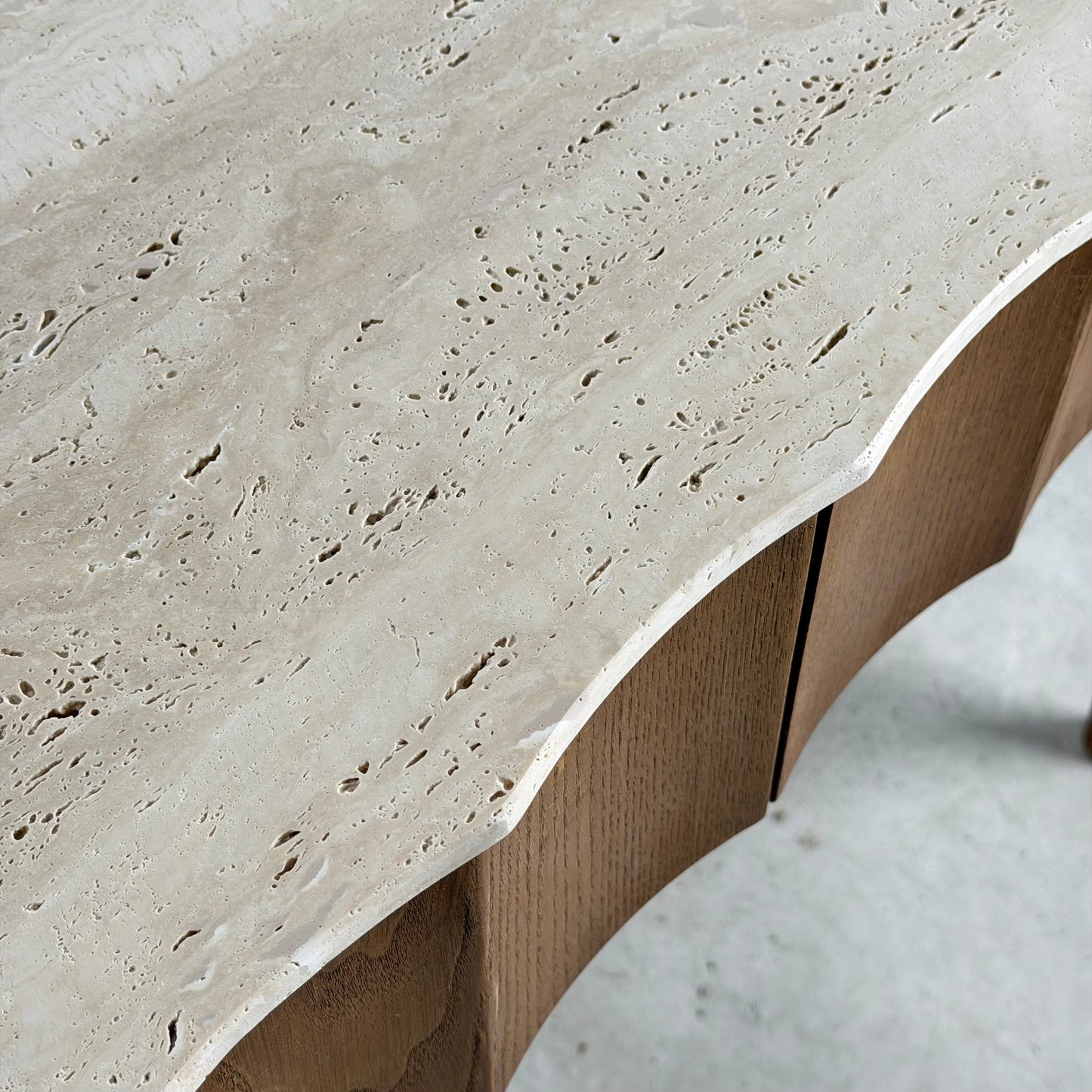 FORME Exclusive Ashwood & Travertine Console, Contemporary Design Consoles