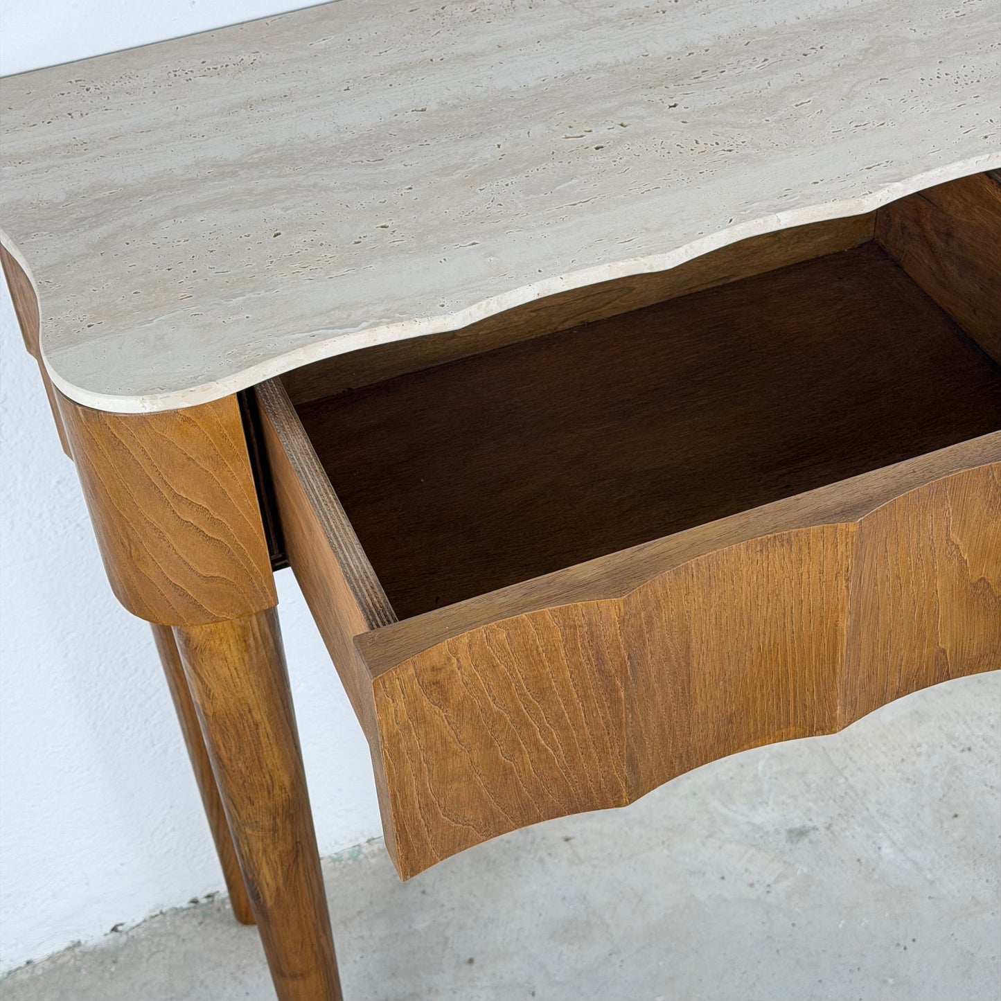 FORME Exclusive Ashwood & Travertine Console, Contemporary Design Consoles