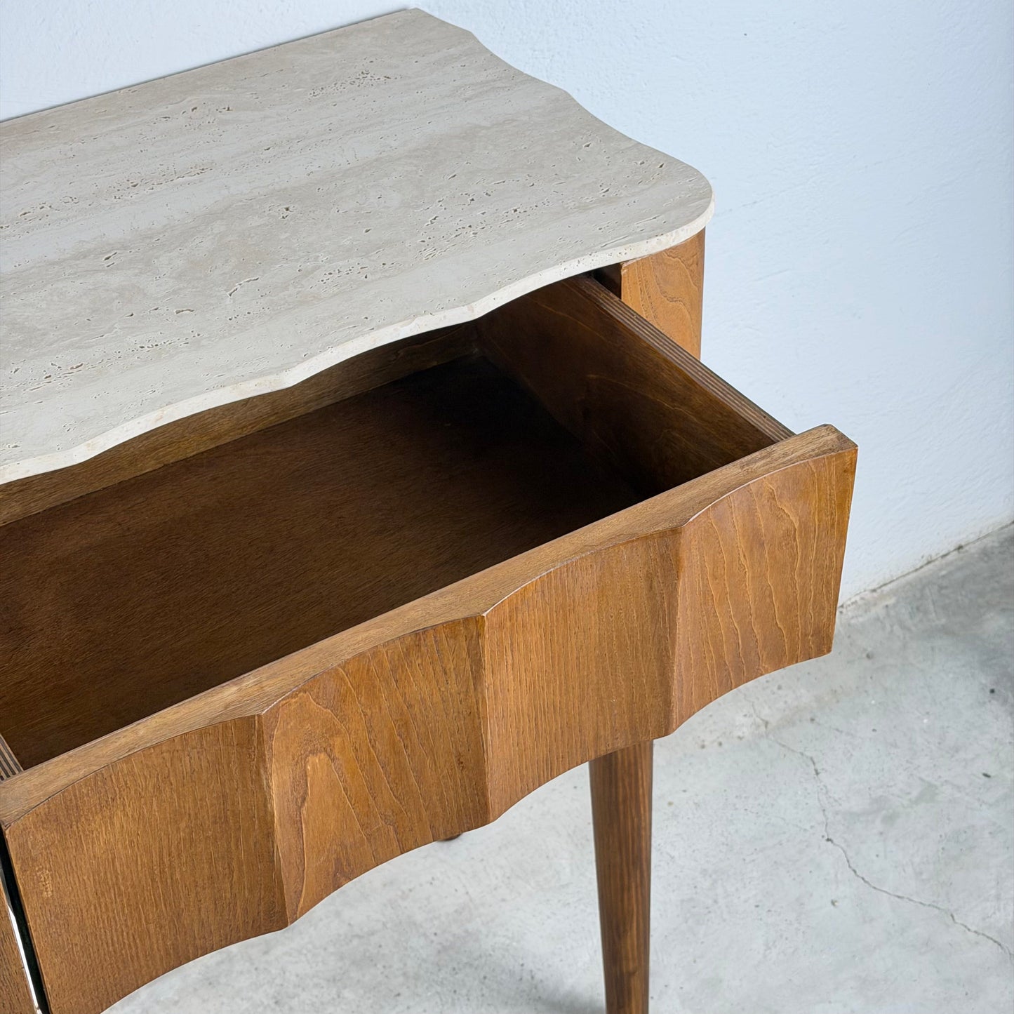 FORME Exclusive Ashwood & Travertine Console, Contemporary Design Consoles