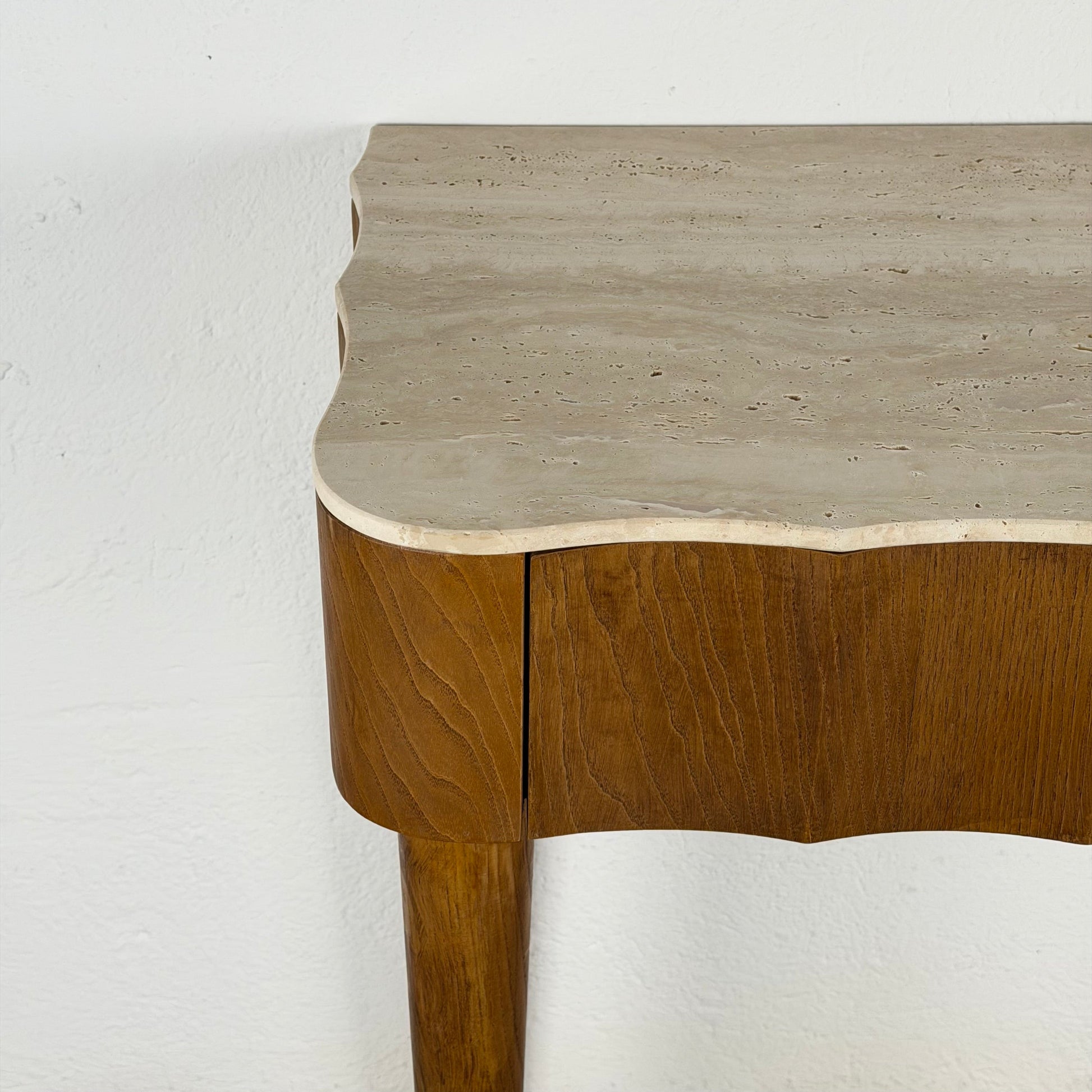 FORME Exclusive Ashwood & Travertine Console, Contemporary Design Consoles