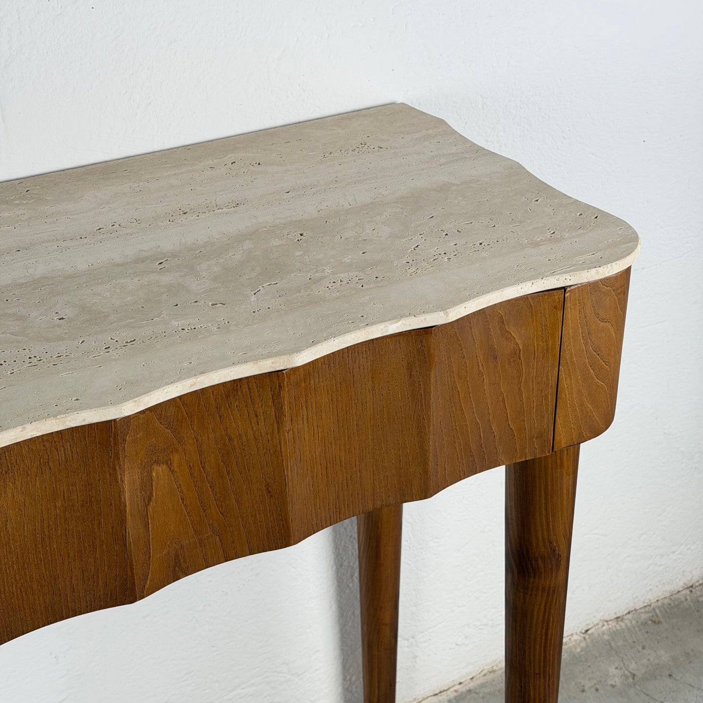 FORME Exclusive Ashwood & Travertine Console, Contemporary Design Consoles