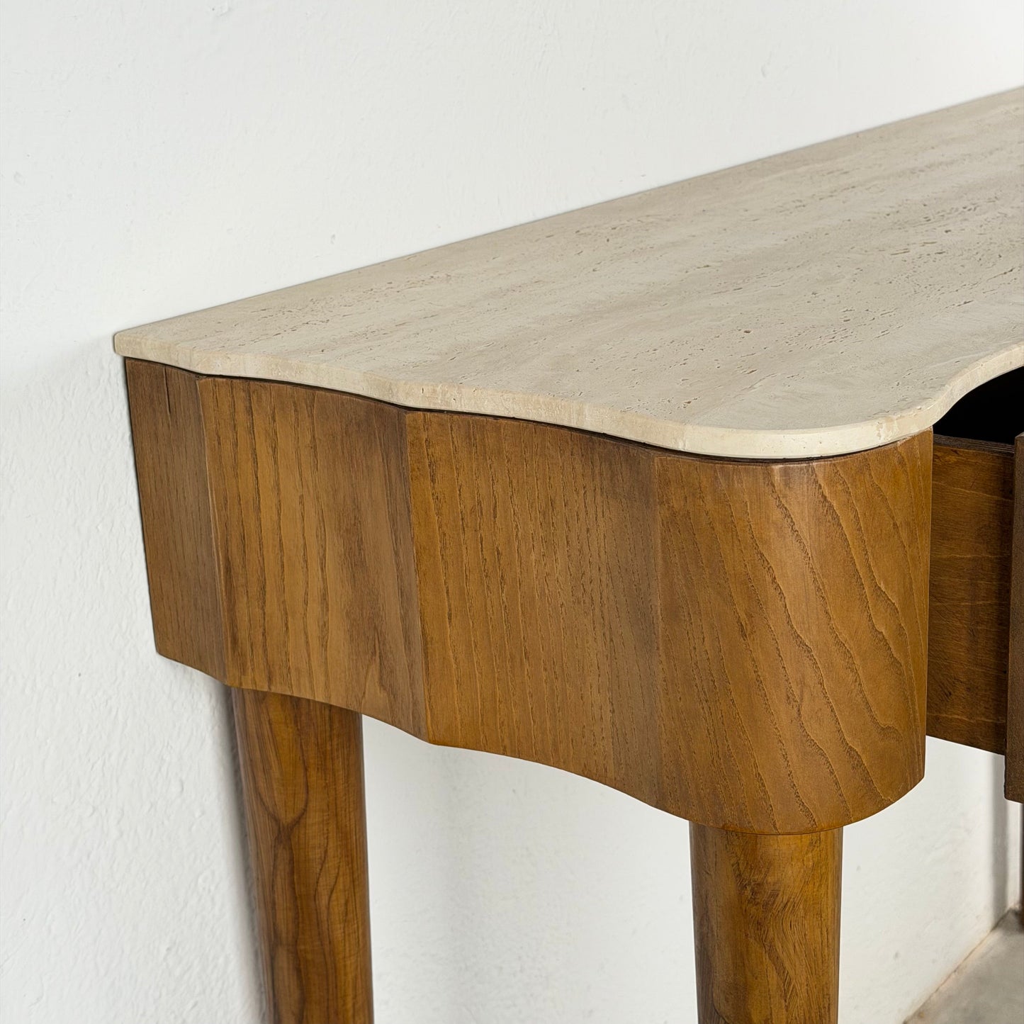 FORME Exclusive Ashwood & Travertine Console, Contemporary Design Consoles