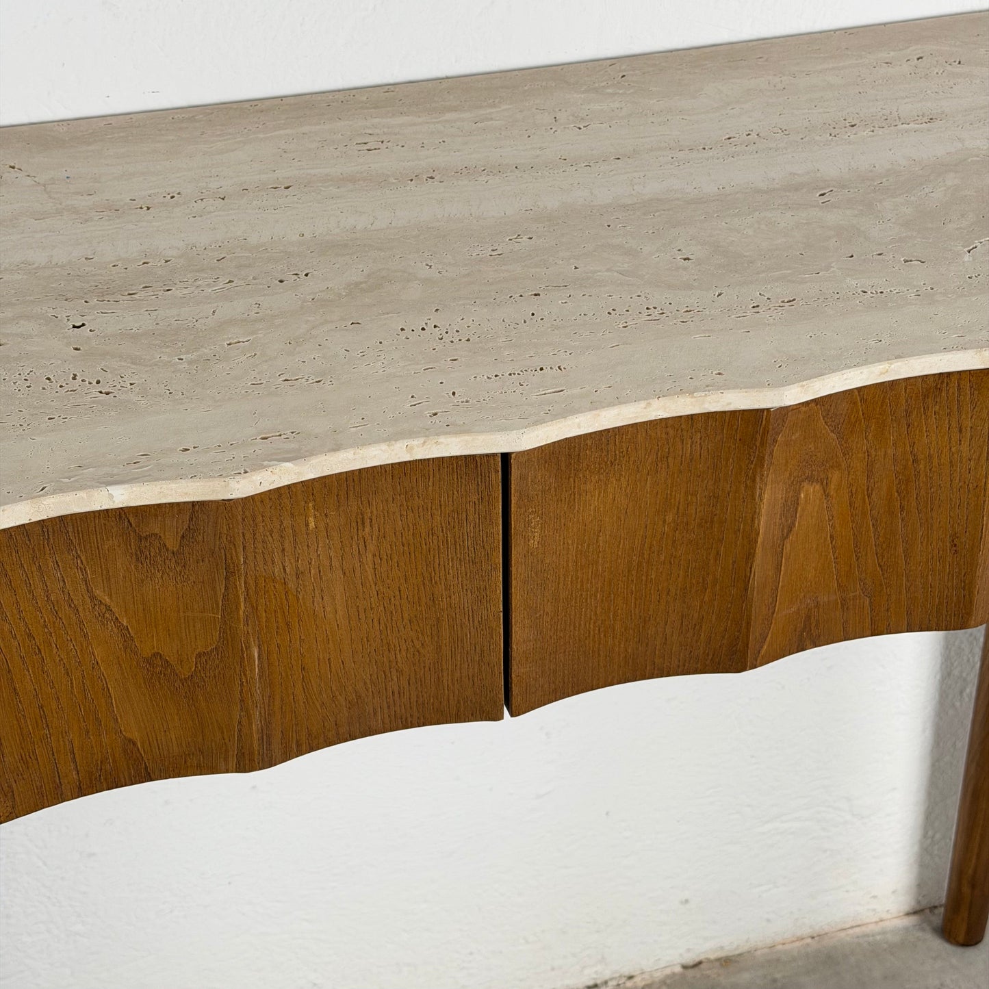 FORME Exclusive Ashwood & Travertine Console, Contemporary Design Consoles