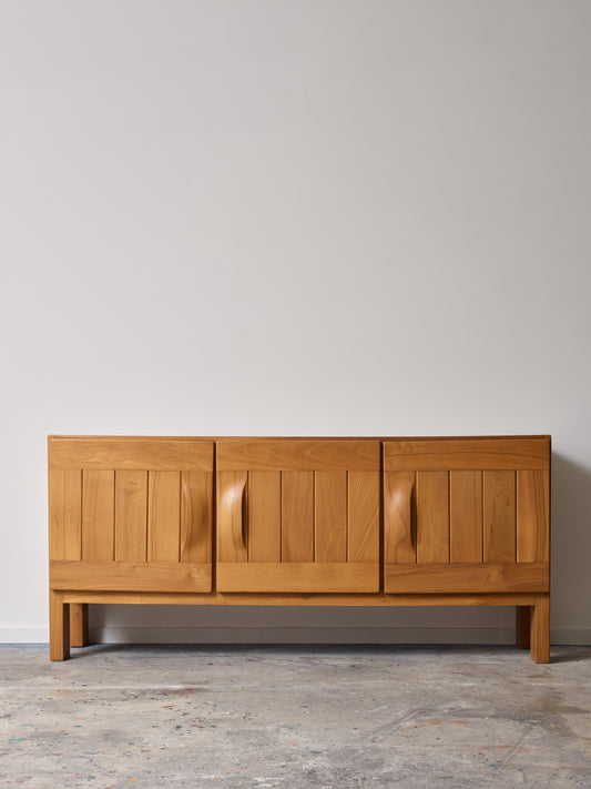 French Sideboard in Solid Elm by Maison Regain, 1970's Sideboards
