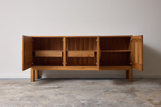 French Sideboard in Solid Elm by Maison Regain, 1970's Sideboards