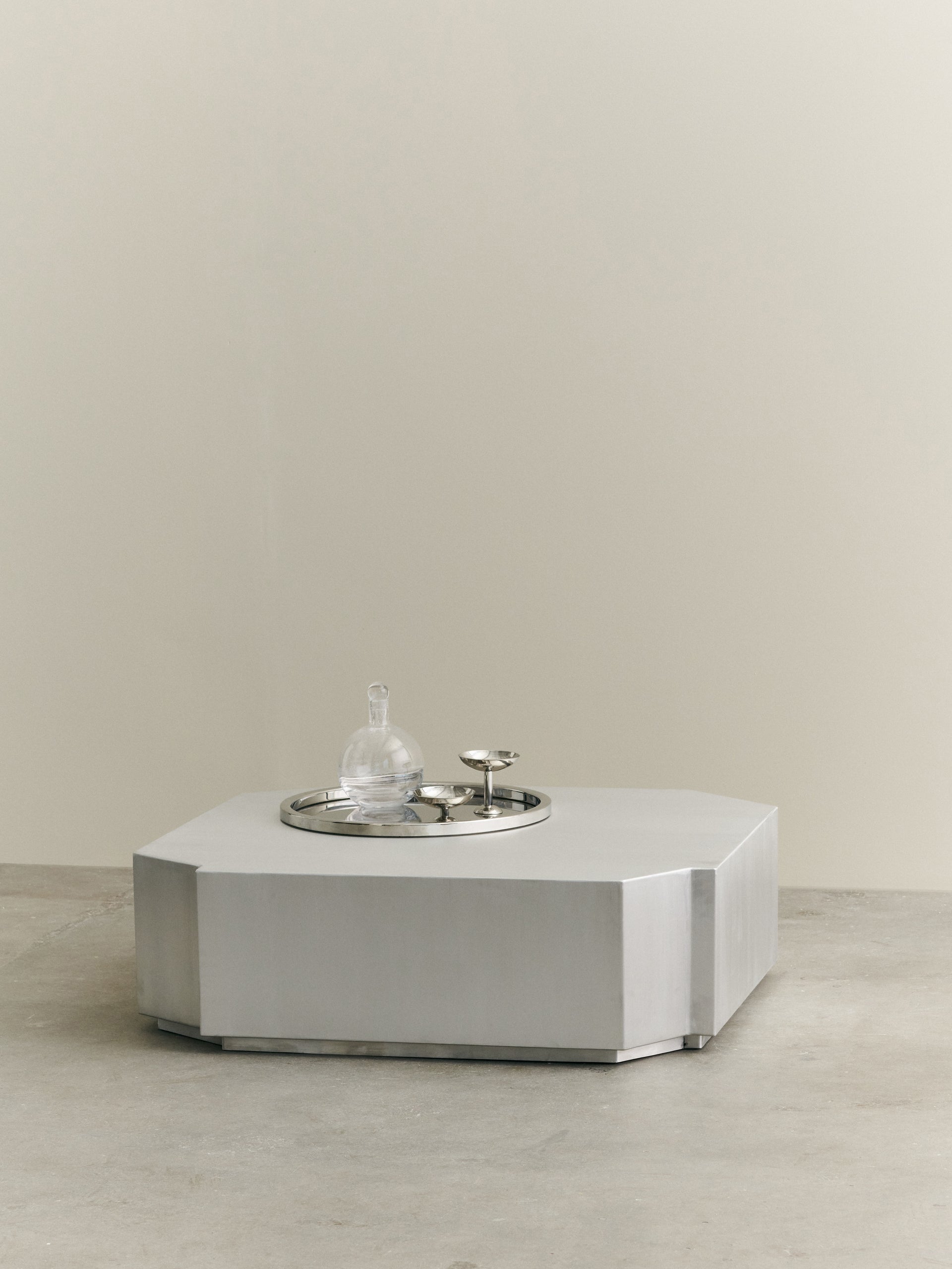 Funki Lounge Table Square Brushed Aluminum Coffee Tables Claude Home
