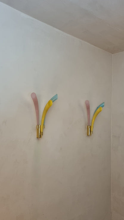 Fuochi Artificiali Wall Sconces Designed by Angelo Barovier for Barovier & Toso, Italy 1986 Sconces