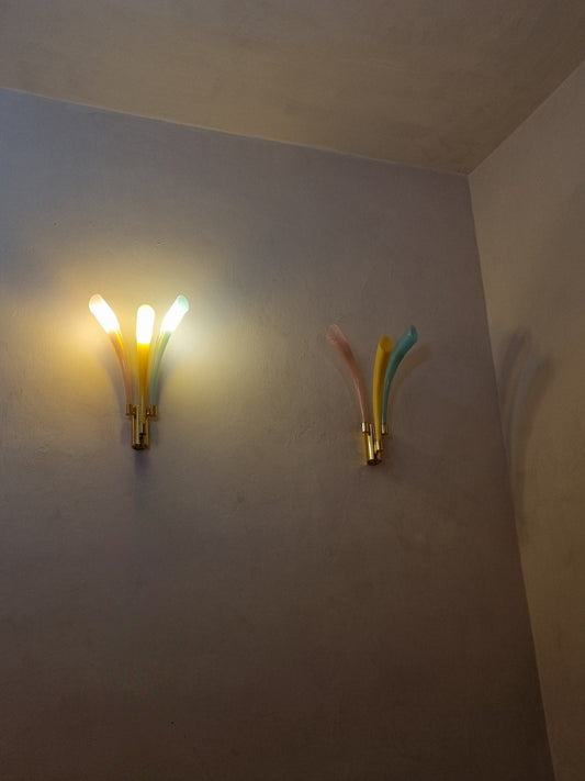 Fuochi Artificiali Wall Sconces Designed by Angelo Barovier for Barovier & Toso, Italy 1986 Sconces