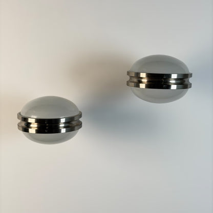 Pair of Large "Gamma" Wall Sconces by Sergio Mazza for Artemide, 1960s Sconces