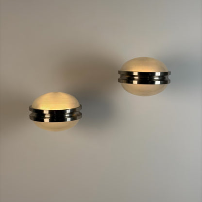 Pair of Large "Gamma" Wall Sconces by Sergio Mazza for Artemide, 1960s Sconces
