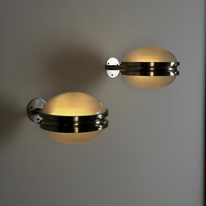 Pair of Large "Gamma" Wall Sconces by Sergio Mazza for Artemide, 1960s Sconces