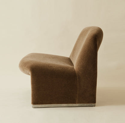 Giancarlo Piretti for Castelli "Alky" Mohair Lounge Chair, 1960s Chairs