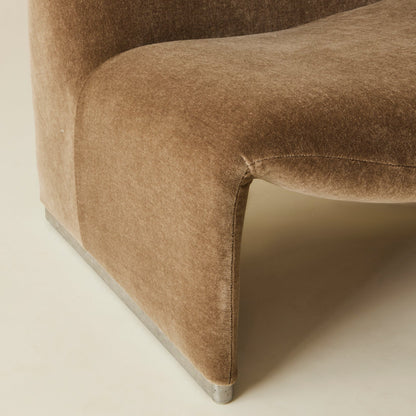 Giancarlo Piretti for Castelli "Alky" Mohair Lounge Chair, 1960s Chairs