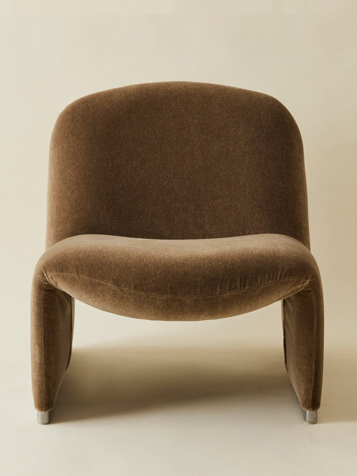 Giancarlo Piretti for Castelli "Alky" Mohair Lounge Chair, 1960s Chairs