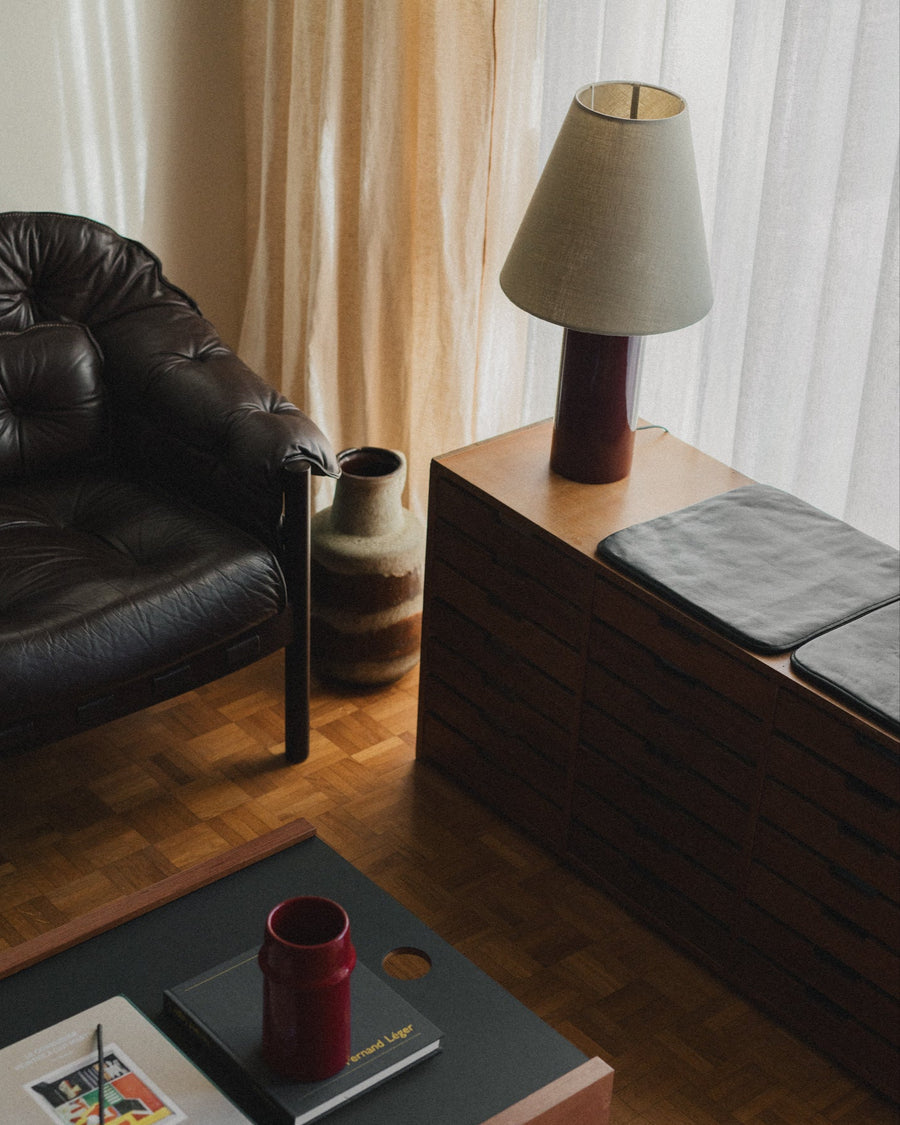 Giro Lamp in Oxblood Table Lamps