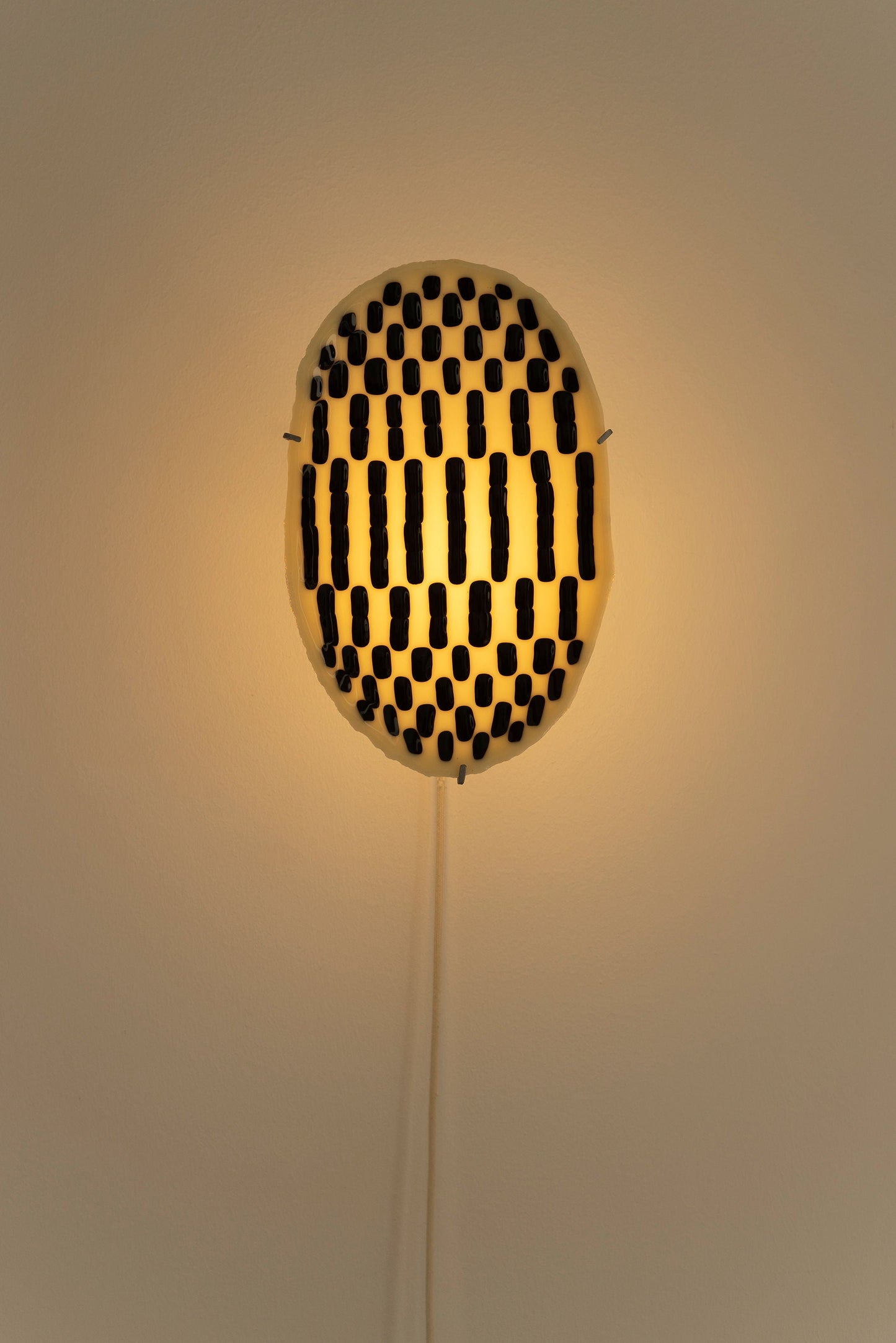 Glass Wall Lamp - Black-Beige Sconces