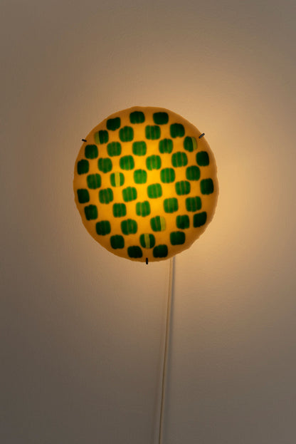 Glass Wall Lamp - Green-Beige Sconces