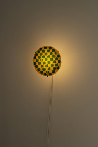 Glass Wall Lamp - Green-Beige Sconces