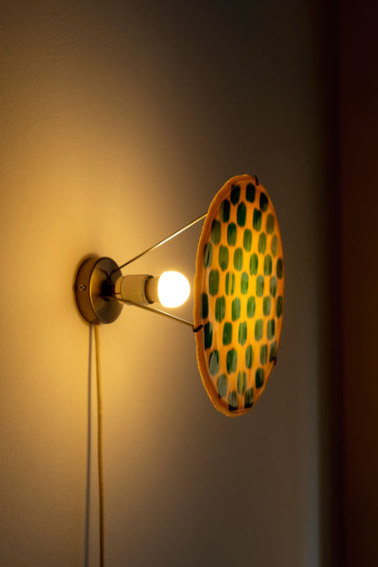 Glass Wall Lamp - Green-Beige Sconces
