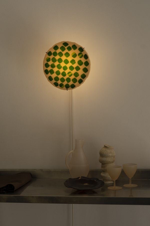 Glass Wall Lamp - Green-Beige Sconces
