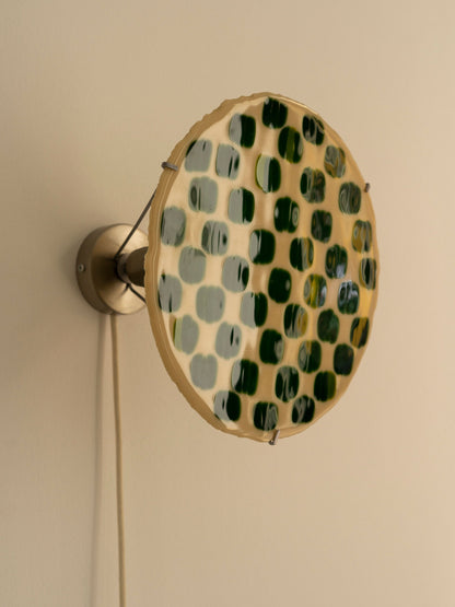 Glass Wall Lamp - Green-Beige Sconces