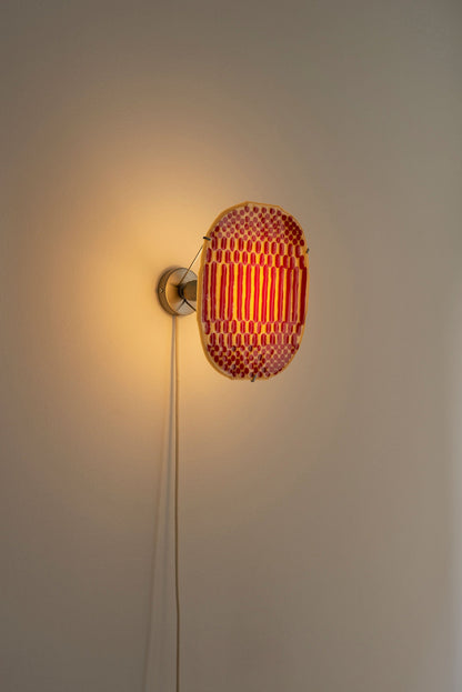 Glass Wall Lamp - Red-Beige Sconces