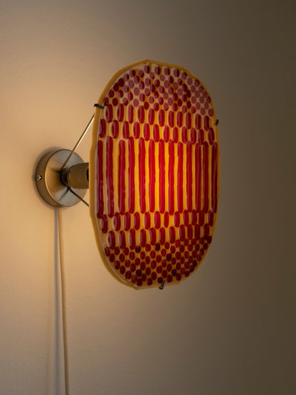 Glass Wall Lamp - Red-Beige Sconces