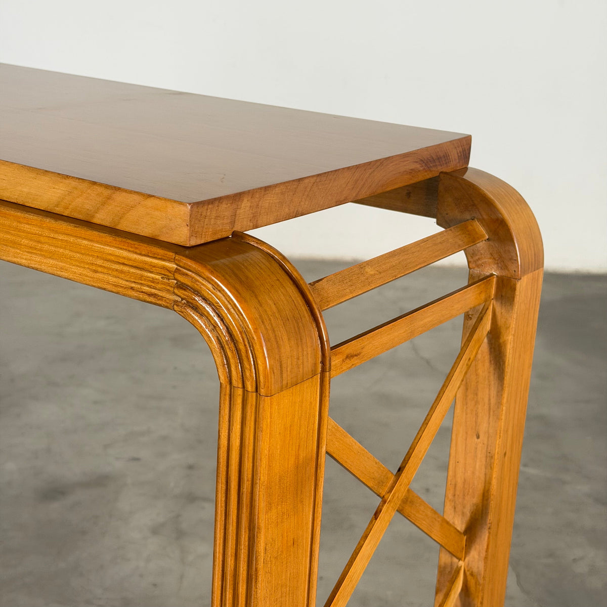 "HYLE" Contemporary Art Deco and Mid-Century Inspired Cherrywood Console by FORME Consoles