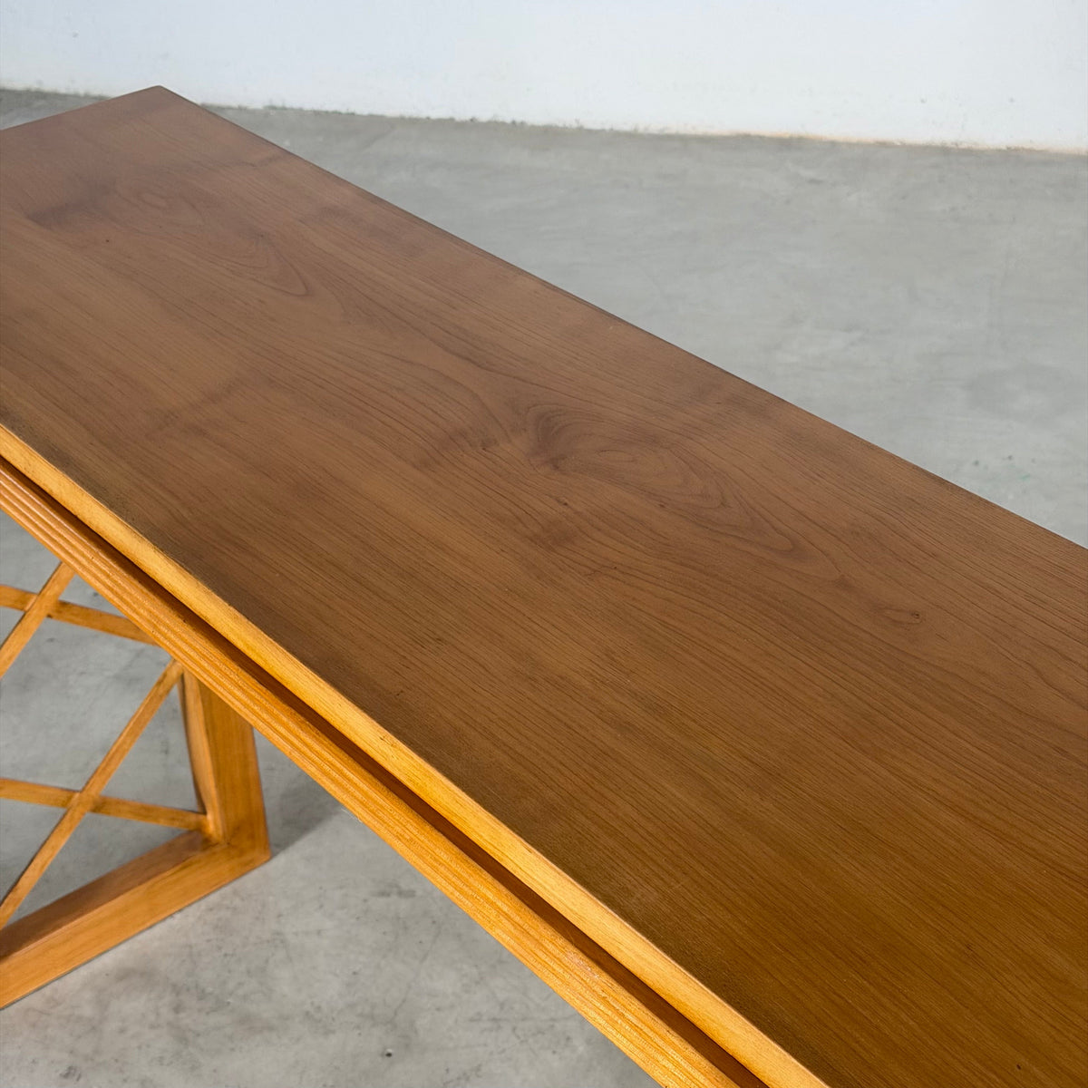 "HYLE" Contemporary Art Deco and Mid-Century Inspired Cherrywood Console by FORME Consoles