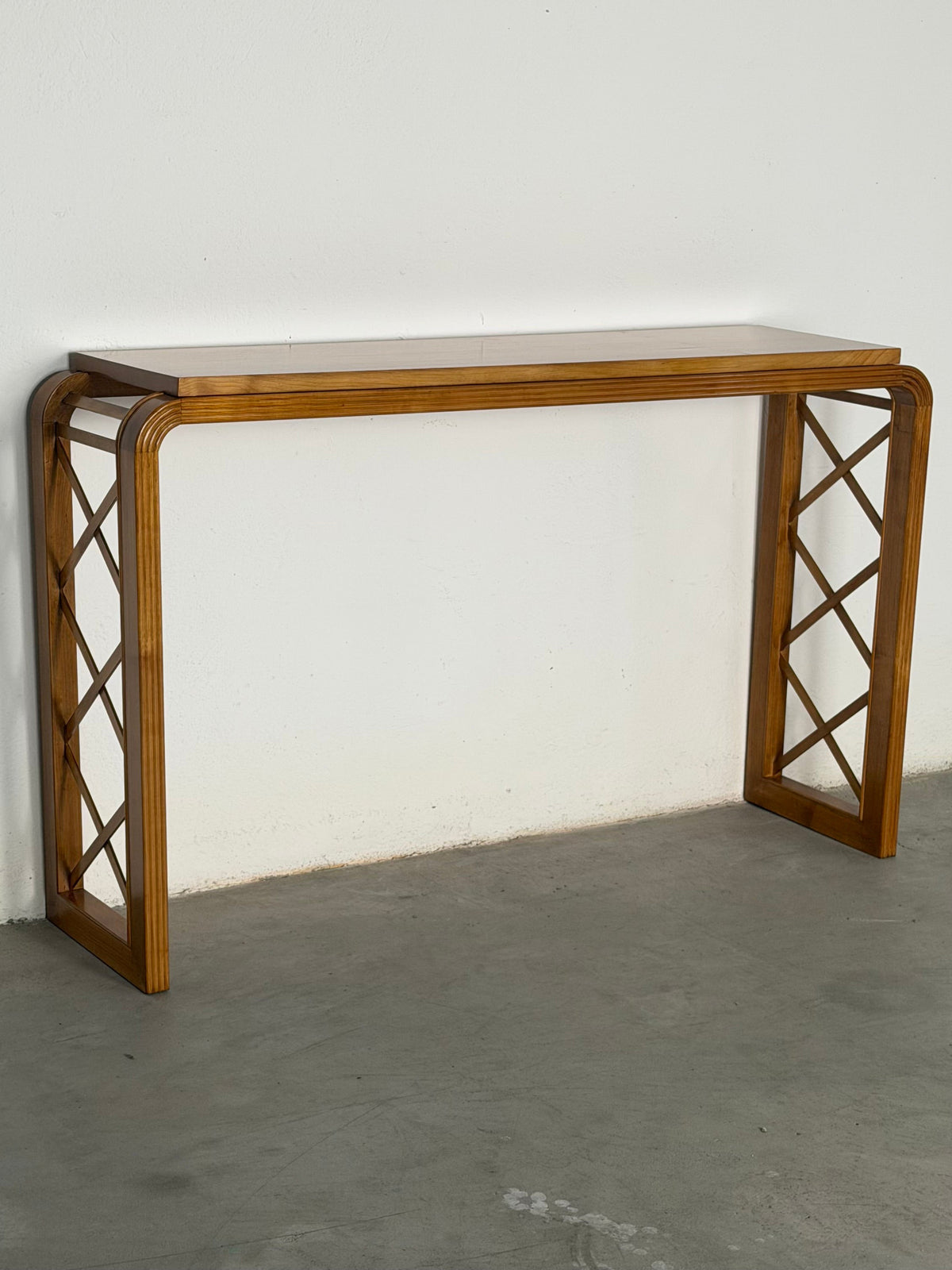 "HYLE" Contemporary Art Deco and Mid-Century Inspired Cherrywood Console by FORME Consoles