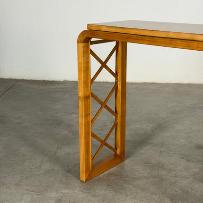 "HYLE" Contemporary Art Deco and Mid-Century Inspired Cherrywood Console by FORME Consoles