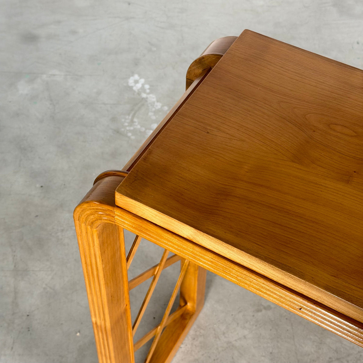 "HYLE" Contemporary Art Deco and Mid-Century Inspired Cherrywood Console by FORME Consoles