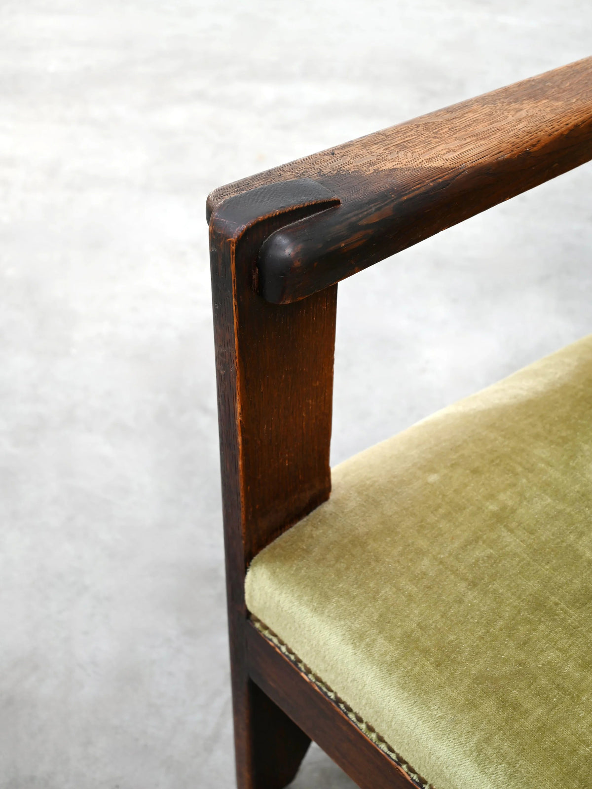 1920s Attributed to Hendrik Wouda Hague School Armchair, Stained Oak Chairs