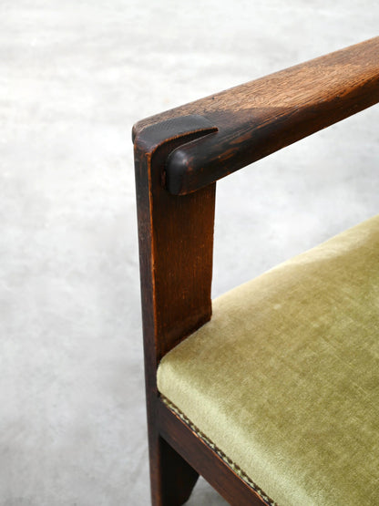 1920s Attributed to Hendrik Wouda Hague School Armchair, Stained Oak Chairs