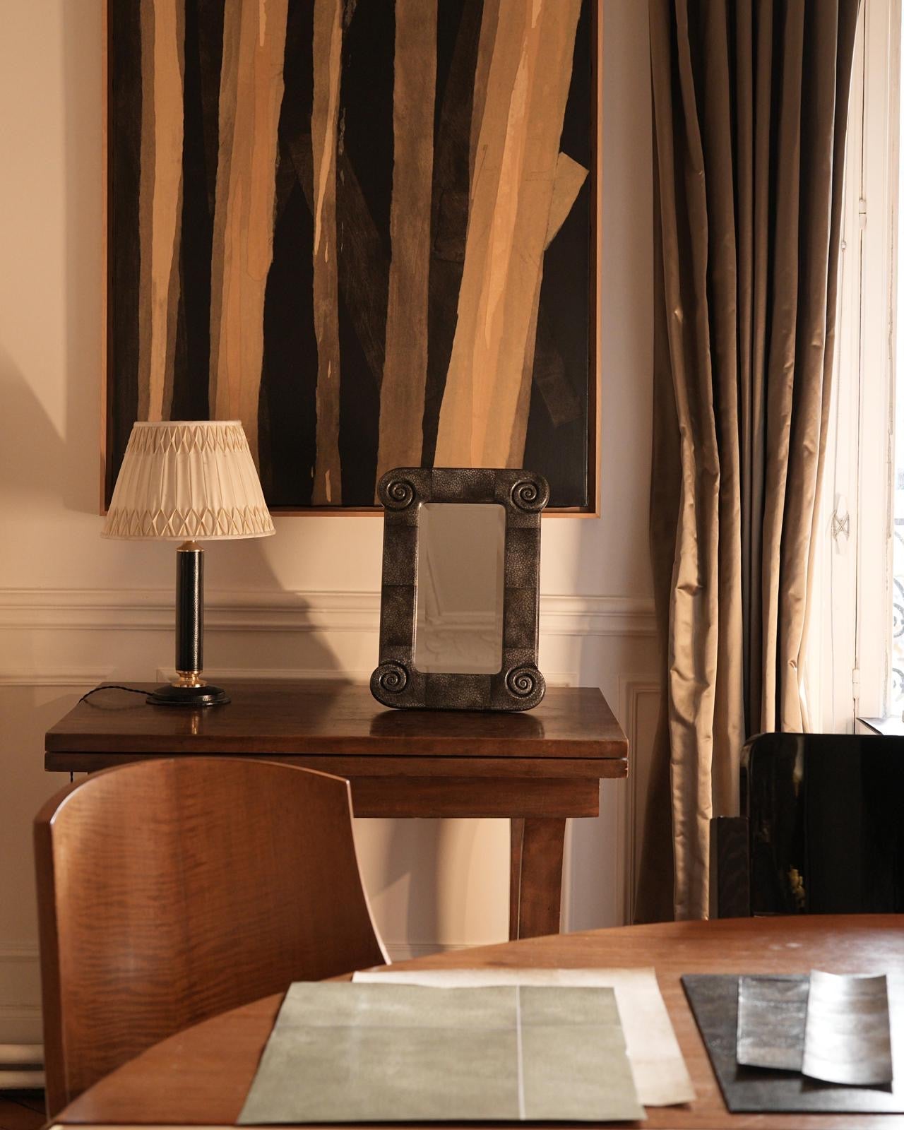 The Hand-Painted Vanity Nautilus Mirror by Astrid Houssin Mirrors