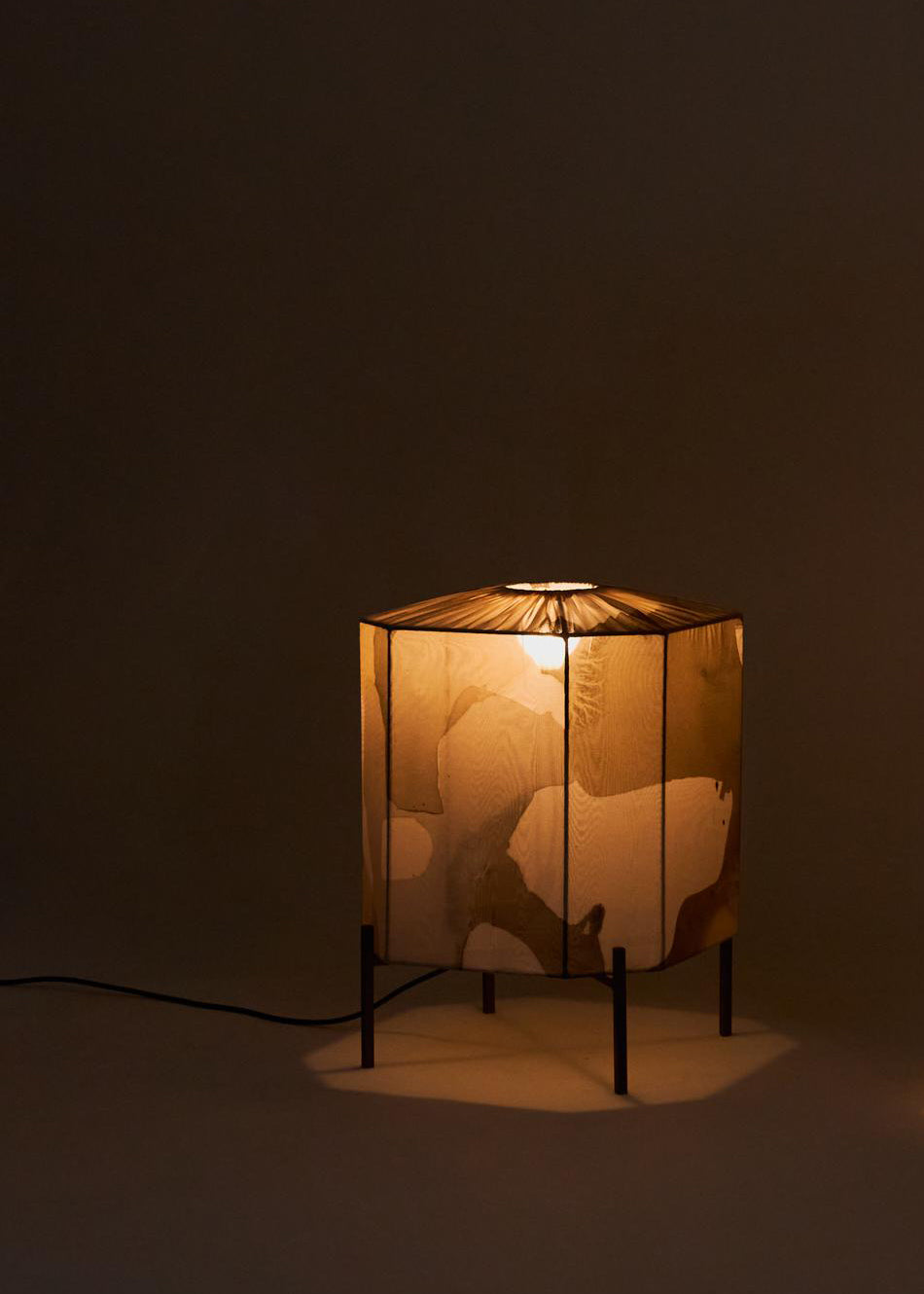 Hand Painted Silk Table Lamp by Copeland Studio Table Lamps