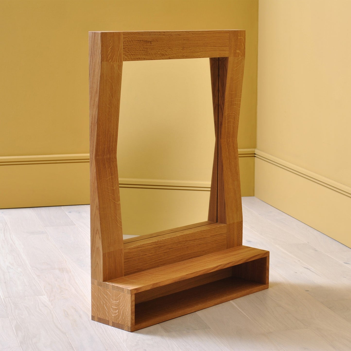 Handmade Oak Furrow Mirror