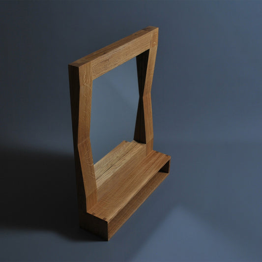 Handmade Oak Furrow Mirror