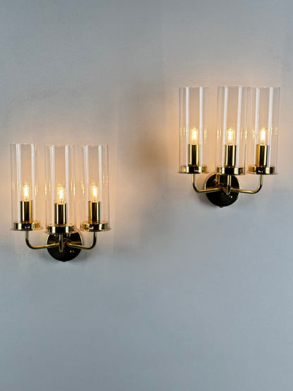 Hans-Agne Jakobsson Wall Lamps Sonata, Model V 169/3 Markaryd, Sweden, 1960s Sconces