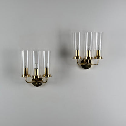 Hans-Agne Jakobsson Wall Lamps Sonata, Model V 169/3 Markaryd, Sweden, 1960s Sconces