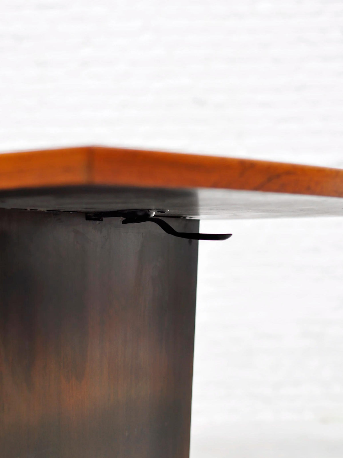 Harvey Probber 1955 Bow-Tie Extendable Teak Dining Table with Brass Sabots, Dining Tables