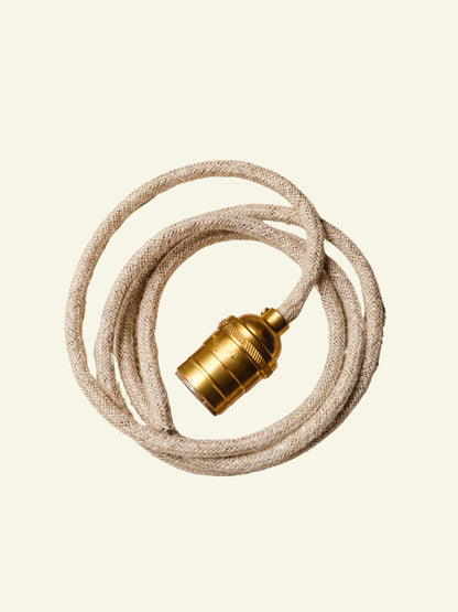 Flex and Bulb Holder, Cream Jute Hardware