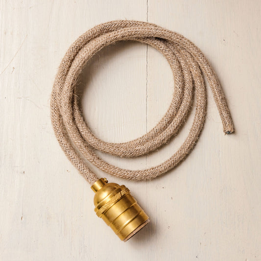 Flex and Bulb Holder, Natural Jute Hardware