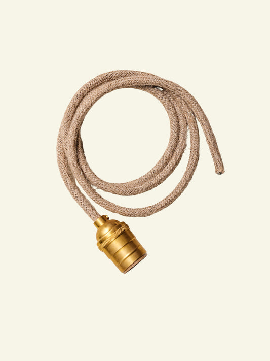 Flex and Bulb Holder, Natural Jute Hardware