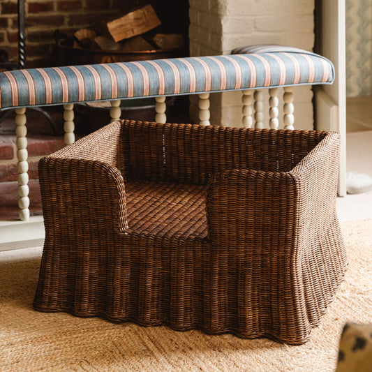 Lassie Rattan Wavy Dog Bed Pets
