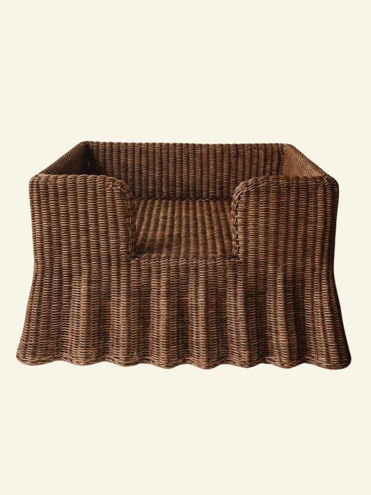 Lassie Rattan Wavy Dog Bed Pets