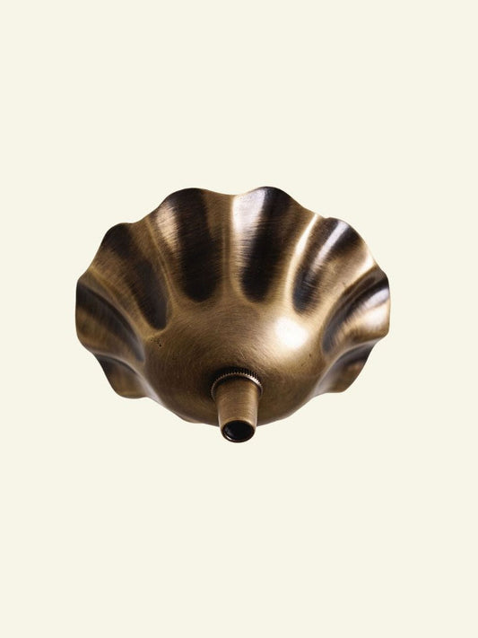 Wave Ceiling Rose, Antique Brass Hardware