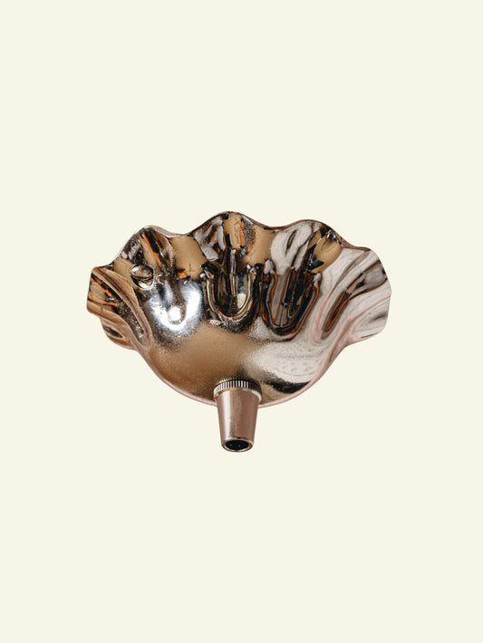 Wave Ceiling Rose, Polished Chrome Hardware